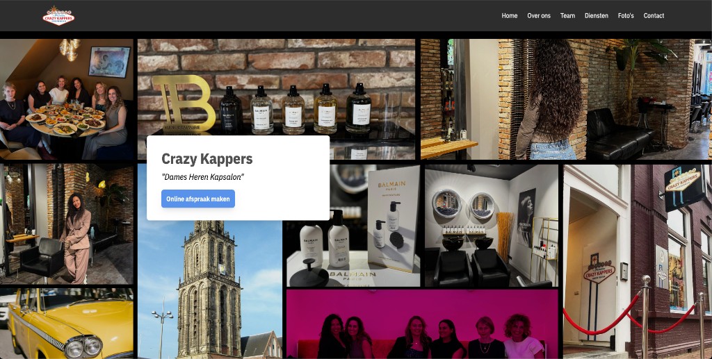 Screenshot van case Crazy Kappers